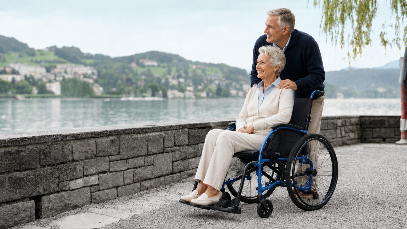 Comfort self-propelled wheelchair